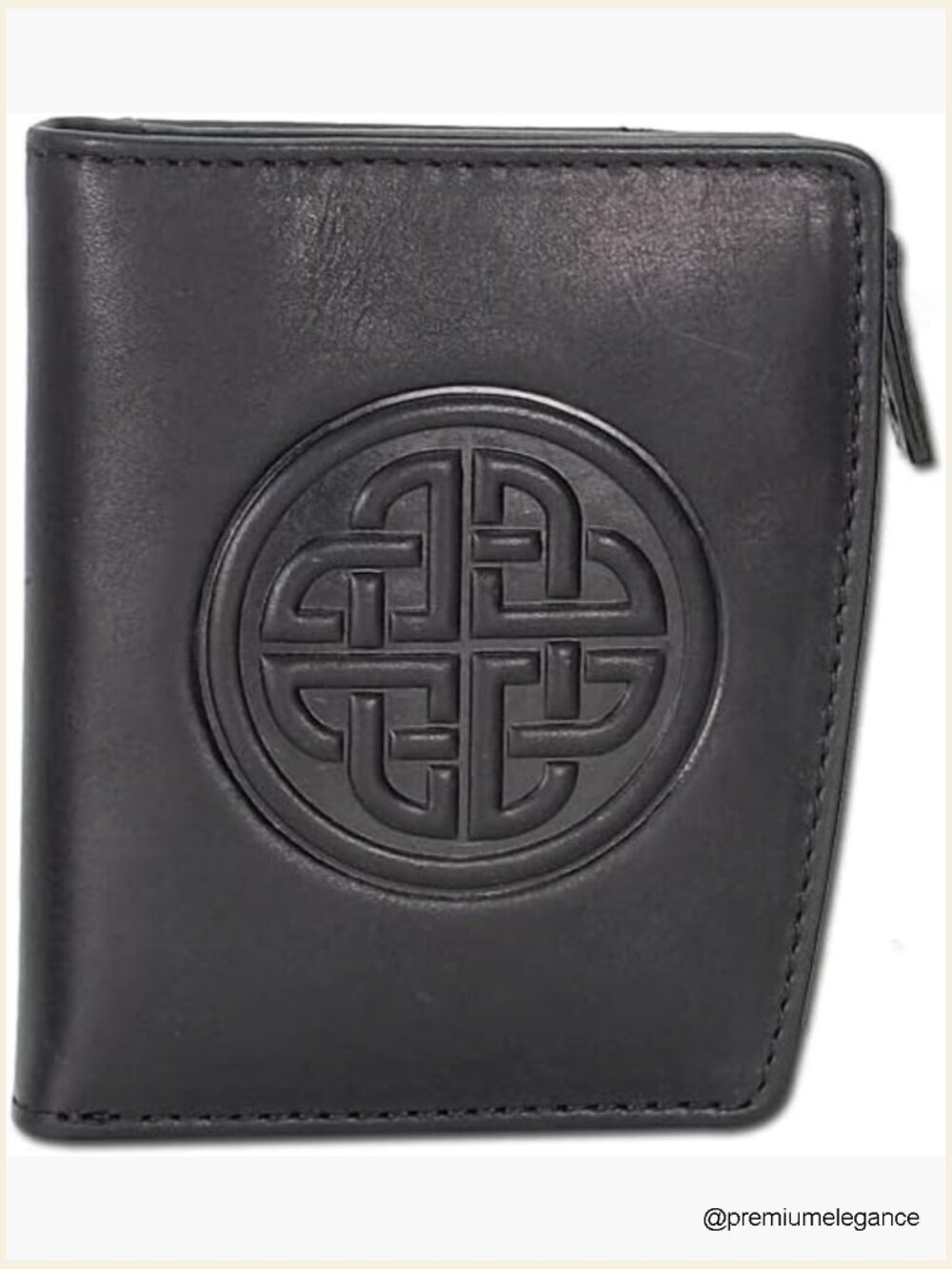 Irish Celtic Bifold Wallet Premium Leather Ladies Bifold Wallet Embossed